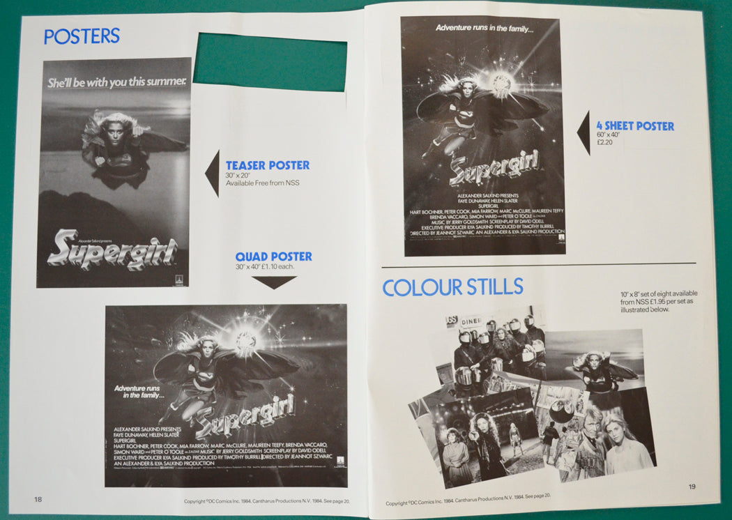 SUPERGIRL – Original Cinema Exhibitors Press Book - Inside