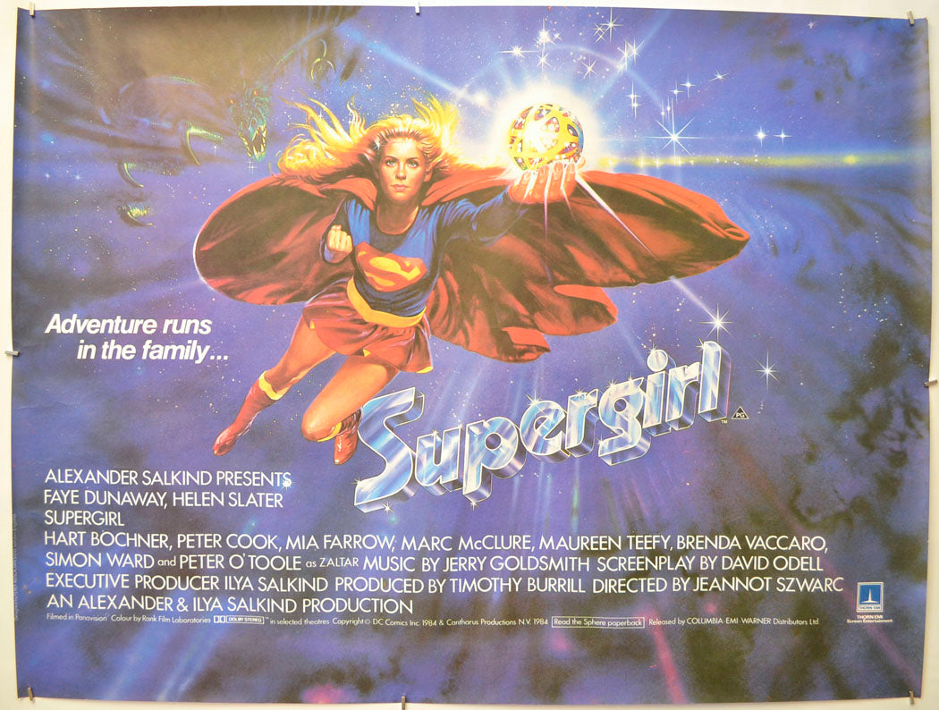 Supergirl Original Quad Poster - Film Poster - Movie Poster