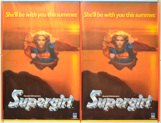 Supergirl (This poster is actually two double Crown posters stuck together by the distributor) Original Double Crown Poster - Film Poster - Movie Poster 