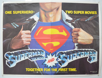 Superman / Superman II (Double Bill) Original Quad Poster - Film Poster - Movie Poster