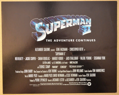 SUPERMAN II AND III (Card 1) Cinema Colour FOH Stills / Lobby Cards 