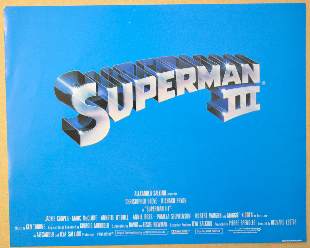 SUPERMAN II AND III (Card 2) Cinema Colour FOH Stills / Lobby Cards 