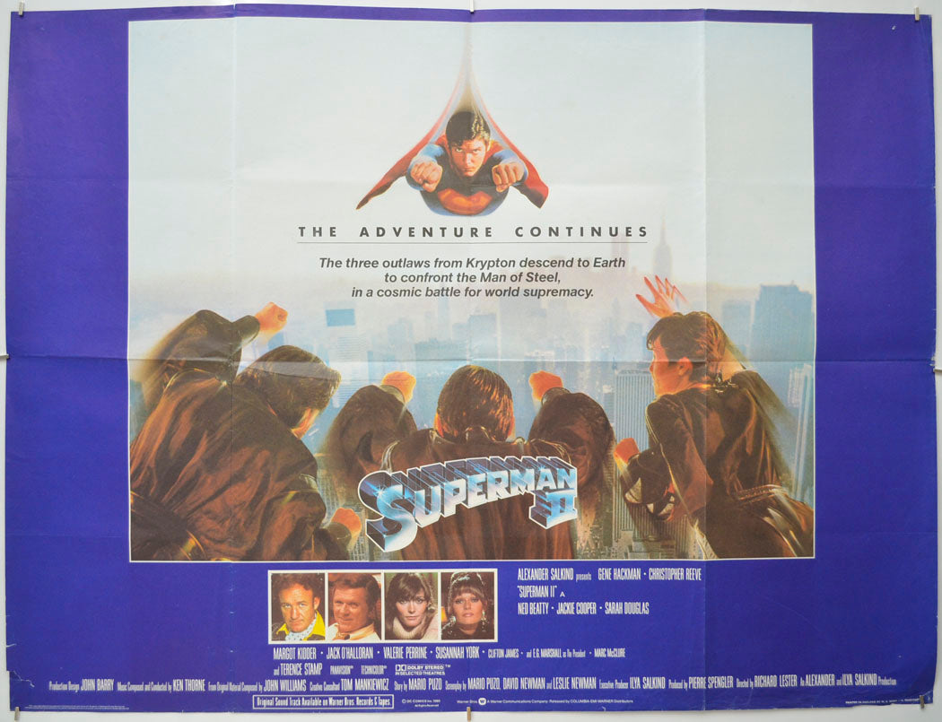 Superman II  Original Quad Poster - Film Poster - Movie Poster