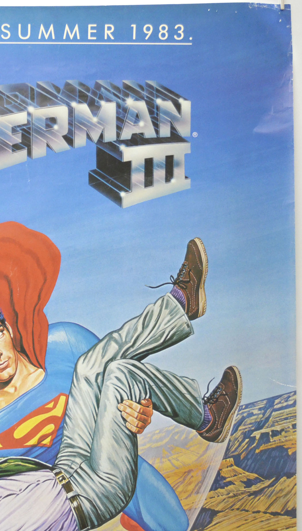 SUPERMAN III (Top Right) Cinema One Sheet Movie Poster 