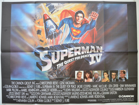 Superman IV : The Quest For Peace  Original British Quad Poster - Film Poster - Movie Poster 