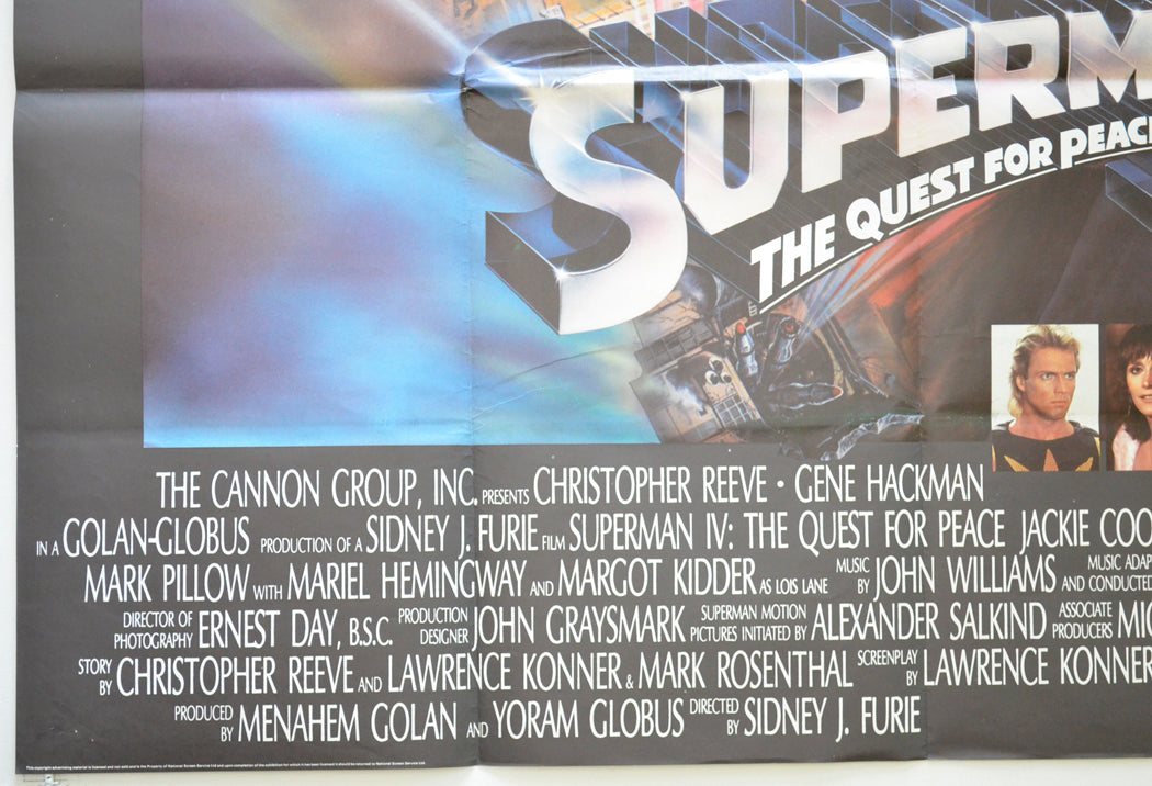 SUPERMAN IV - THE QUEST FOR PEACE (Bottom Left) Cinema Quad Movie Poster 