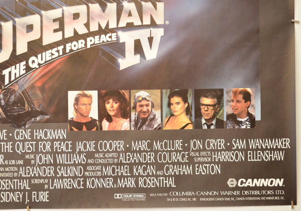 SUPERMAN IV : THE QUEST FOR PEACE (Bottom Right) Cinema Quad Movie Poster 