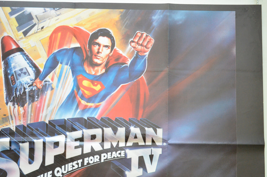 SUPERMAN IV - THE QUEST FOR PEACE (Top Right) Cinema Quad Movie Poster 