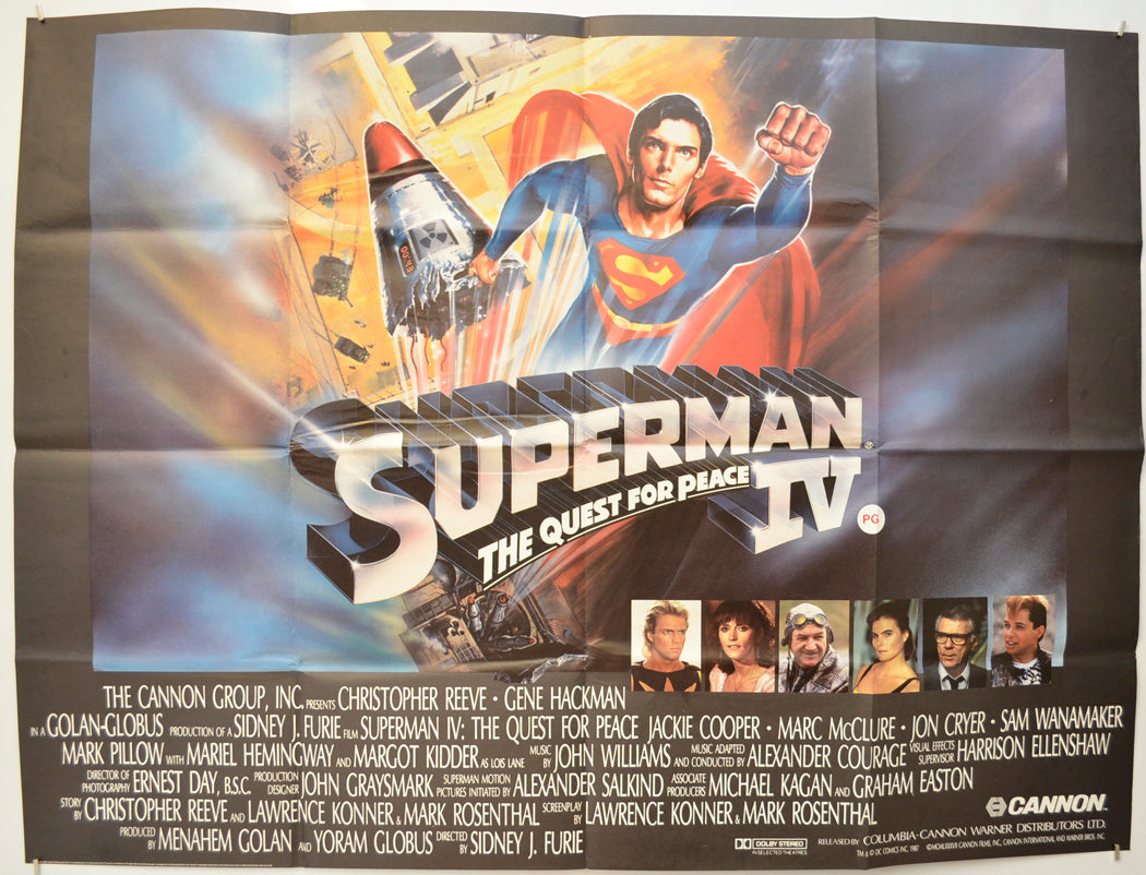 Superman IV : The Quest For Peace Original Quad Poster - Film Poster - Movie Poster  