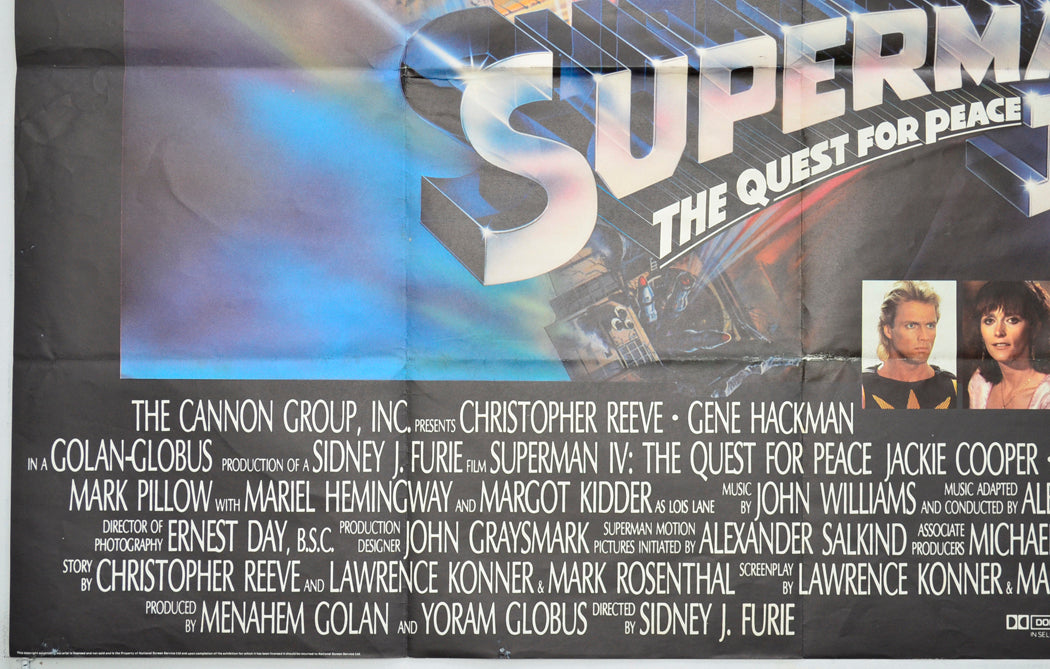 SUPERMAN IV - THE QUEST FOR PEACE (Bottom Left) Cinema Quad Movie Poster 