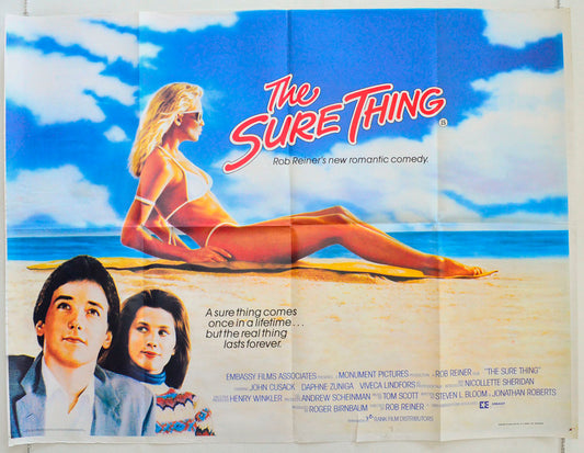 The Sure Thing Original British Quad Poster - Film Poster - Movie Poster 