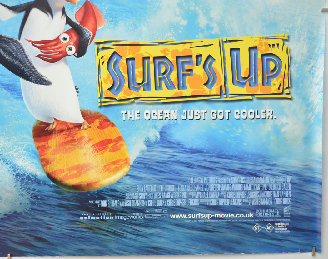 SURF’S UP (Bottom Right) Cinema Quad Movie Poster 