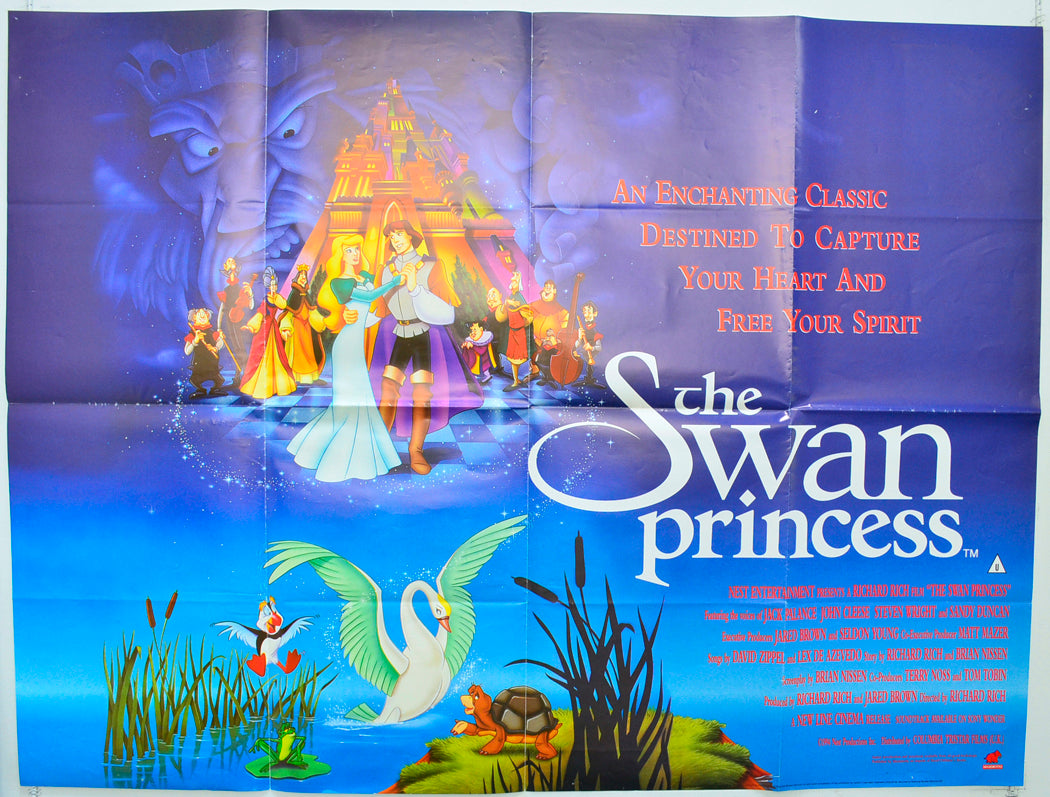 The Swan Princess Original Quad Poster - Film Poster - Movie Poster  