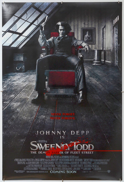 Sweeney Todd - The Demon Barber Of Fleet Street - Original One Sheet Poster - Film Poster - Movie Poster 