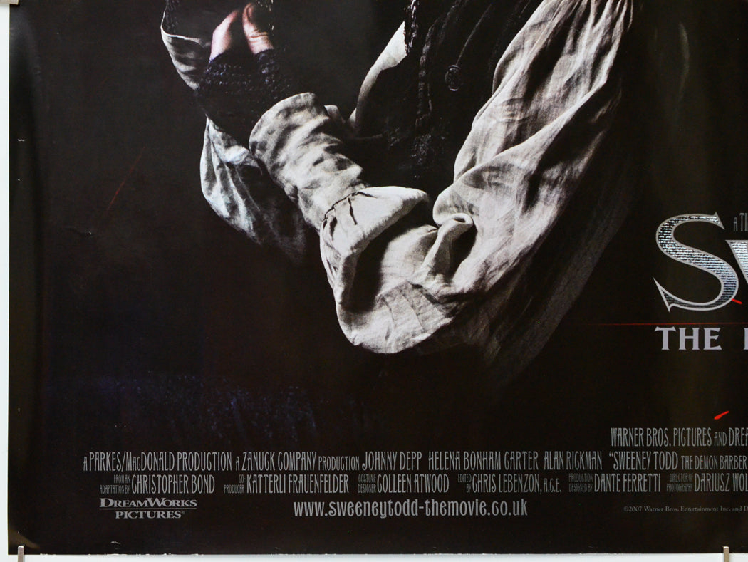 Sweeney Todd - The Demon Barber Of Fleet Street (Bottom Left) Cinema Quad Movie Poster 