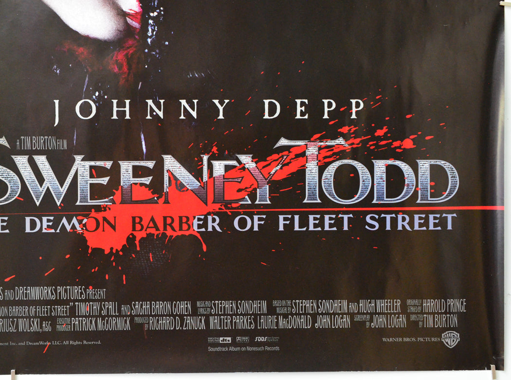 Sweeney Todd - The Demon Barber Of Fleet Street (Bottom Right) Cinema Quad Movie Poster 