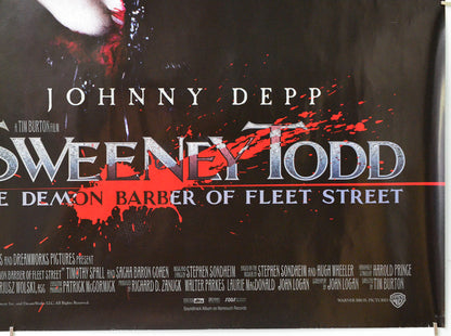Sweeney Todd - The Demon Barber Of Fleet Street (Bottom Right) Cinema Quad Movie Poster 