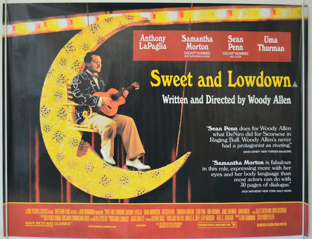 Sweet And Lowdown   Original Quad Poster - Film Poster - Movie Poster 