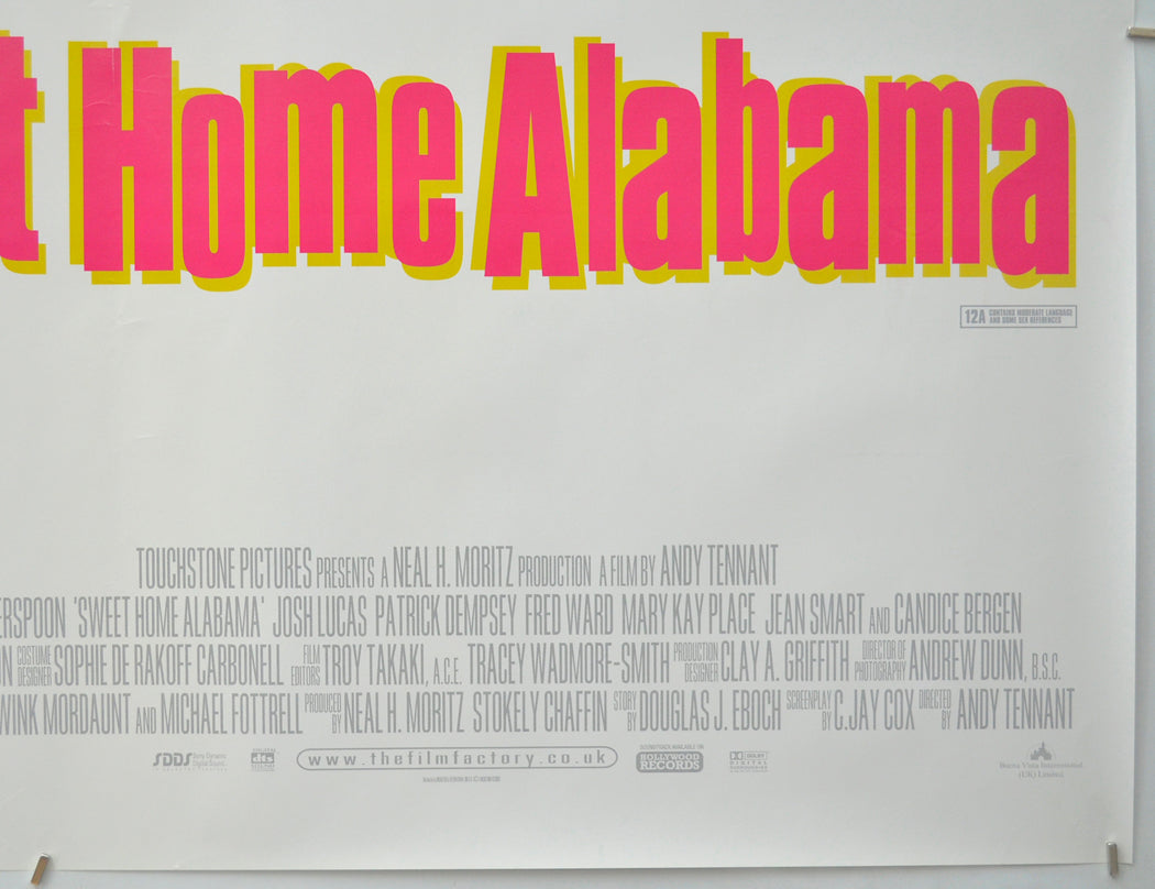 SWEET HOME ALABAMA (Bottom Right) Cinema Quad Movie Poster 