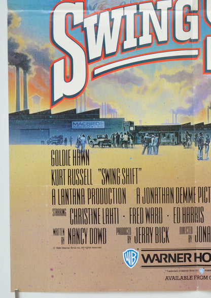 SWING SHIFT (Bottom Left) Video Store Movie Poster 