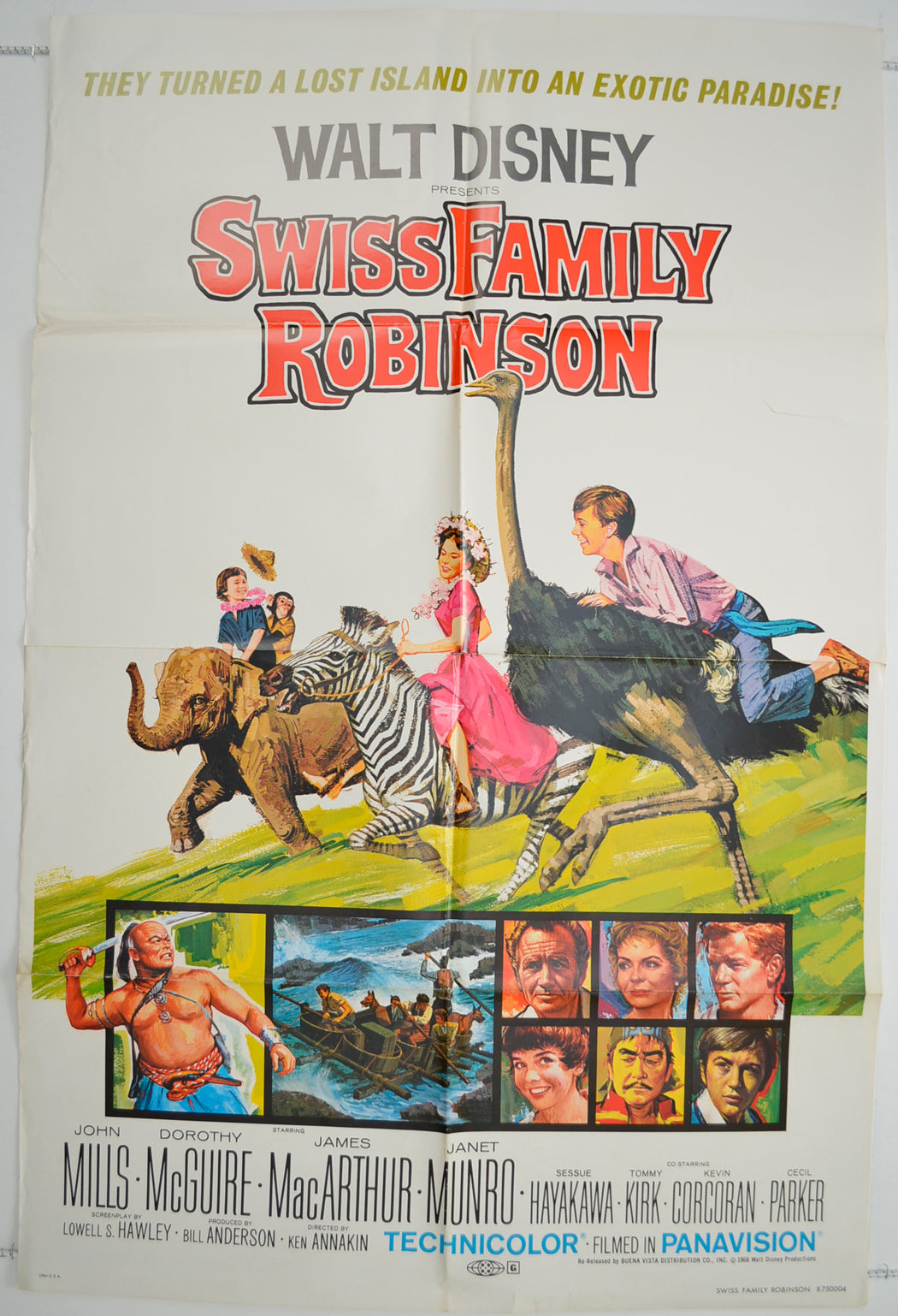 Swiss Family Robinson  Original One Sheet Poster - Film Poster - Movie Poster 