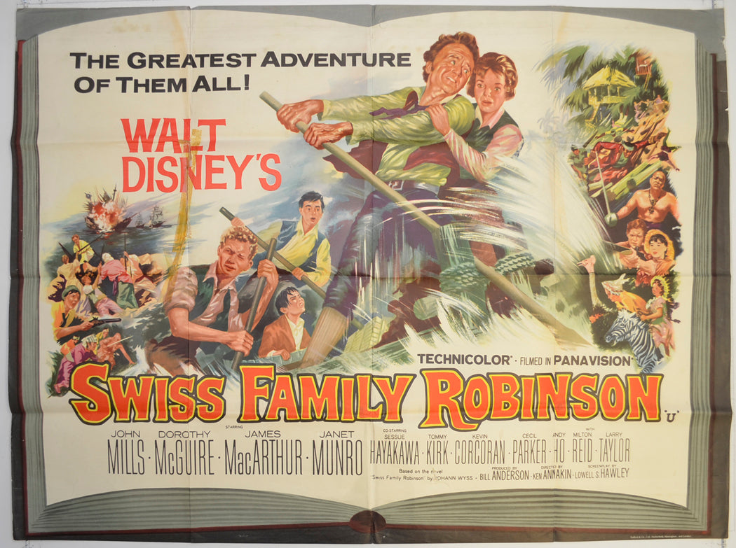 Swiss Family Robinson  Original British Quad Poster - Film Poster - Movie Poster 