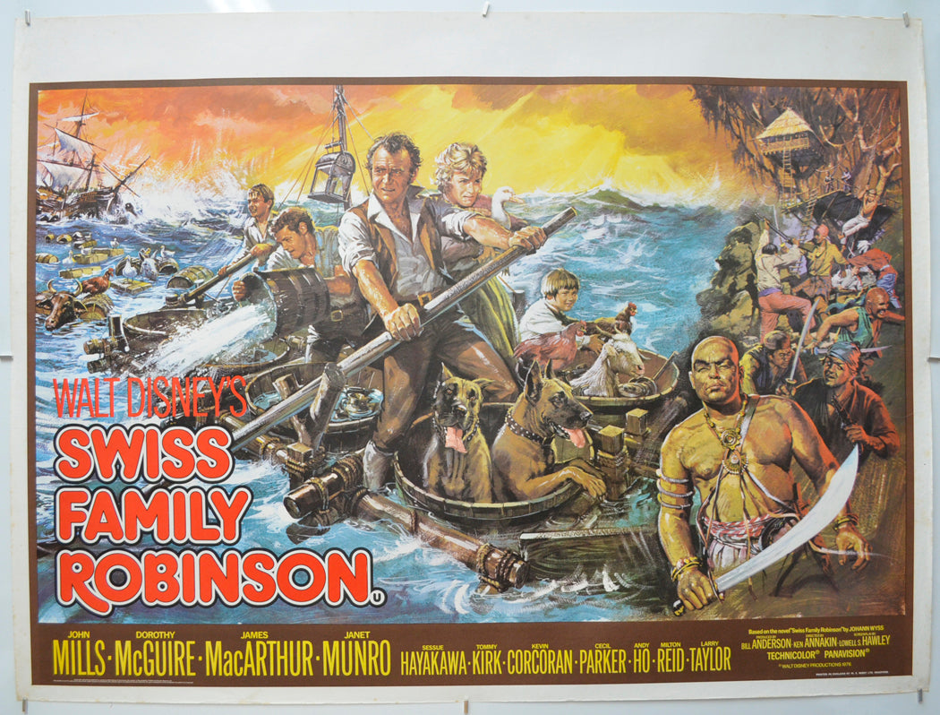 Swiss Family Robinson Original Quad Poster - Film Poster - Movie Poster