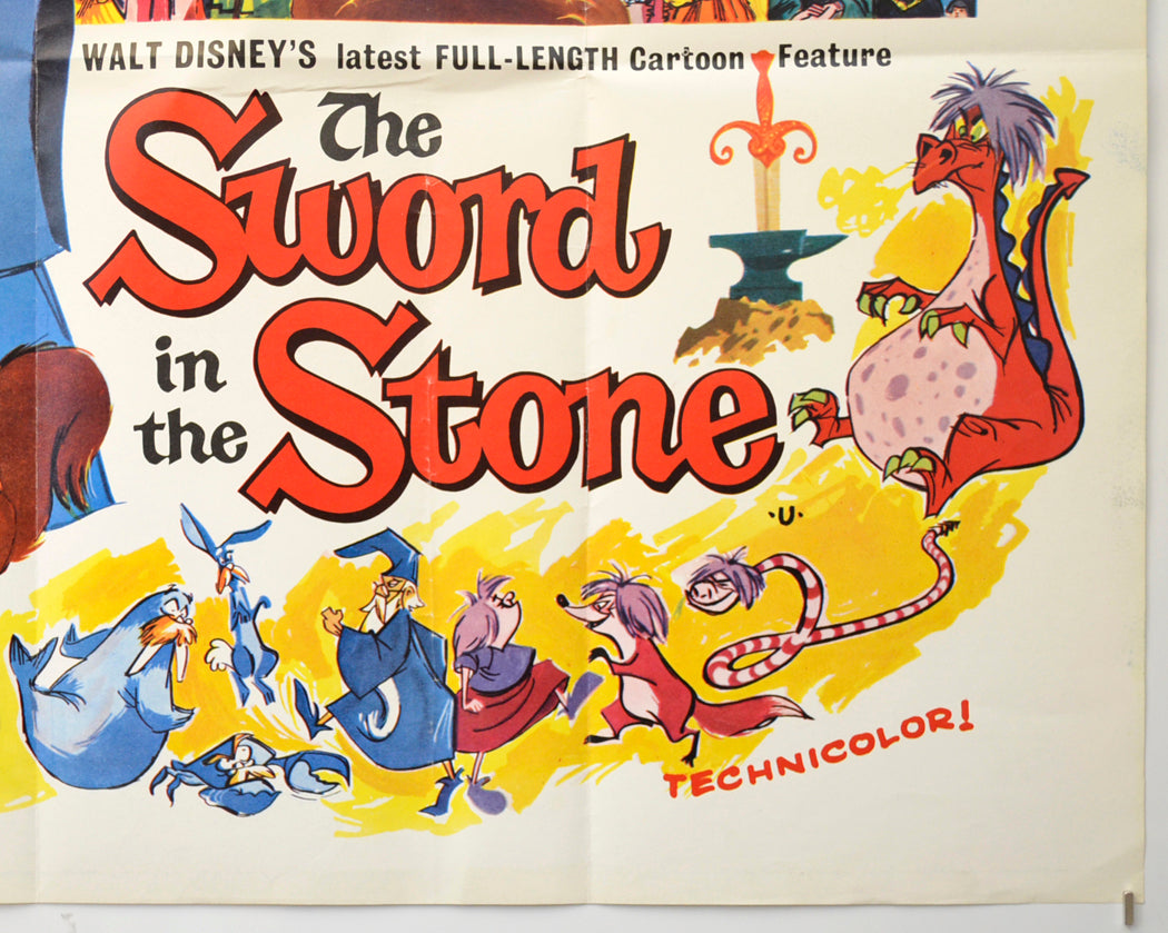 THE SWORD IN THE STONE (Bottom Right) Cinema Quad Movie Poster 