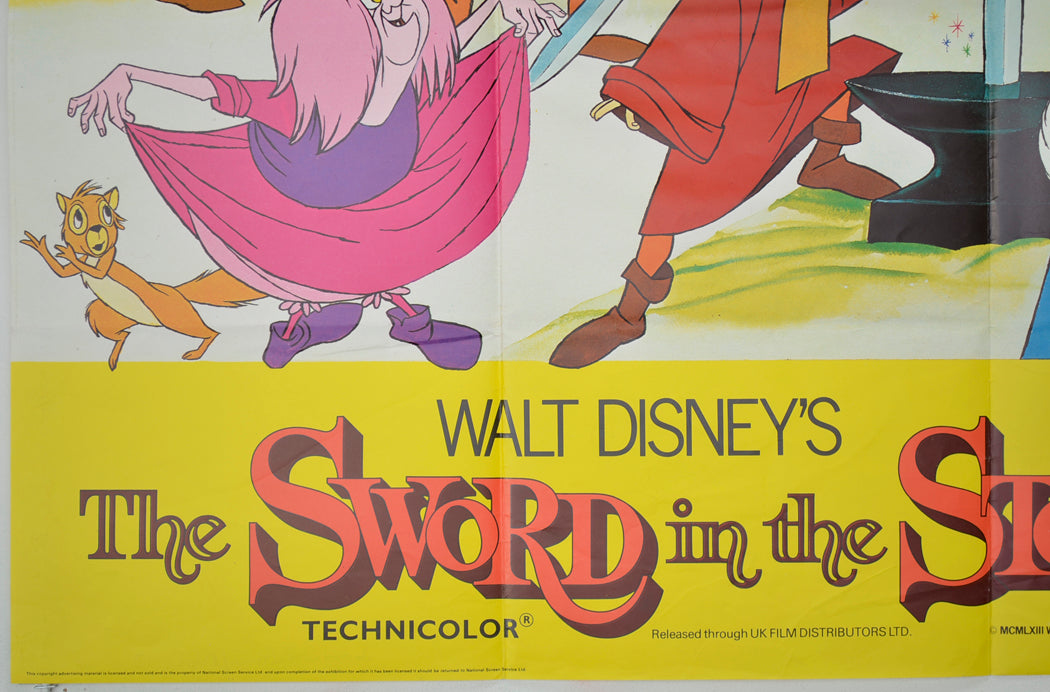 THE SWORD IN THE STONE (Bottom Left) Cinema Quad Movie Poster 