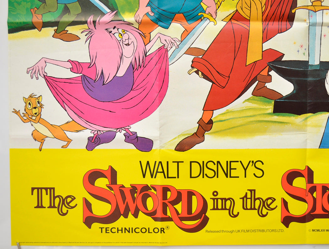 THE SWORD IN THE STONE (Bottom Left) Cinema Quad Movie Poster 