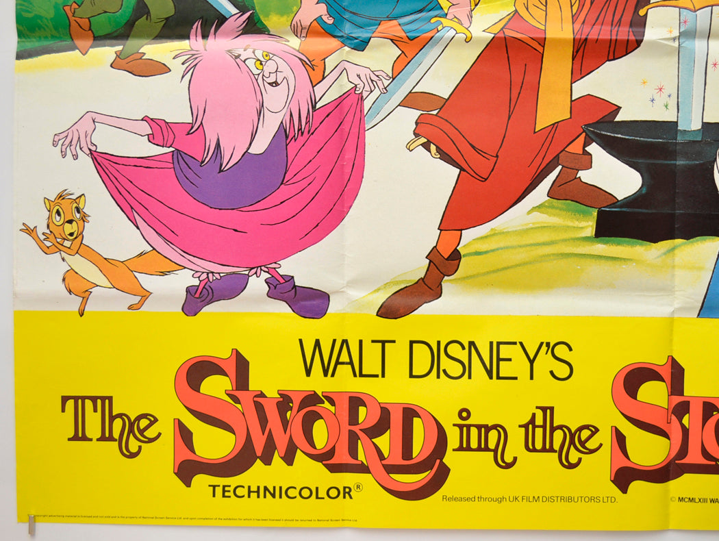 THE SWORD IN THE STONE (Bottom Left) Cinema Quad Movie Poster 