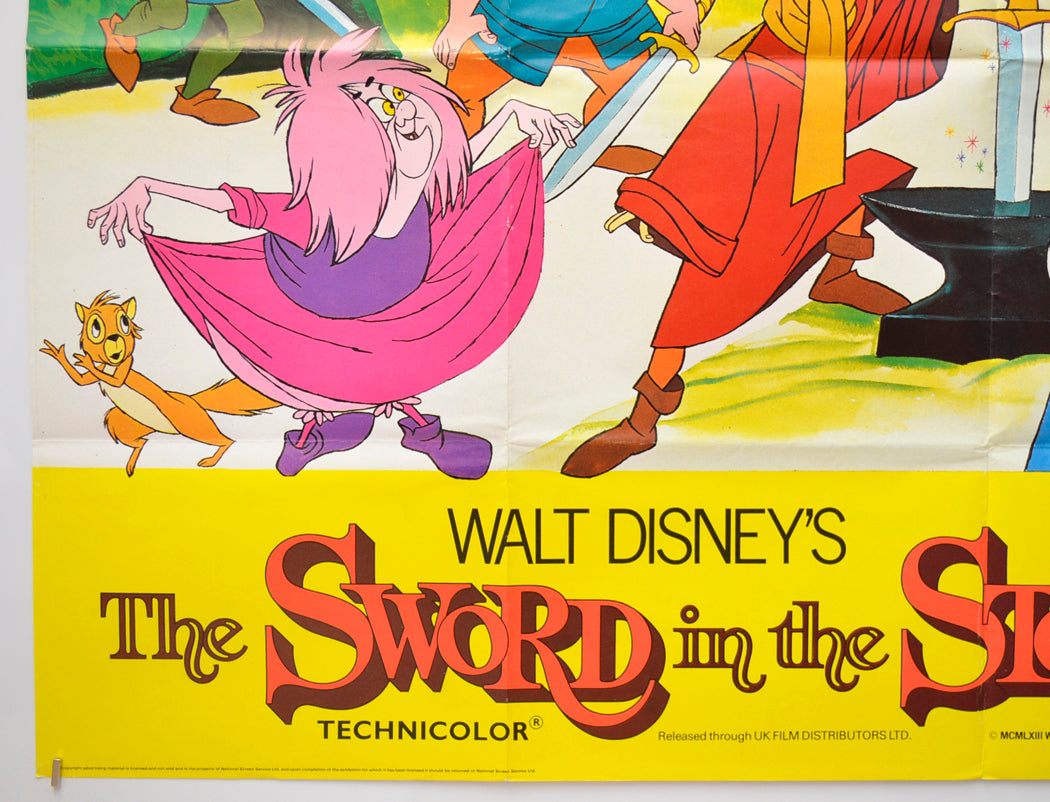 THE SWORD IN THE STONE (Bottom Left) Cinema Quad Movie Poster 