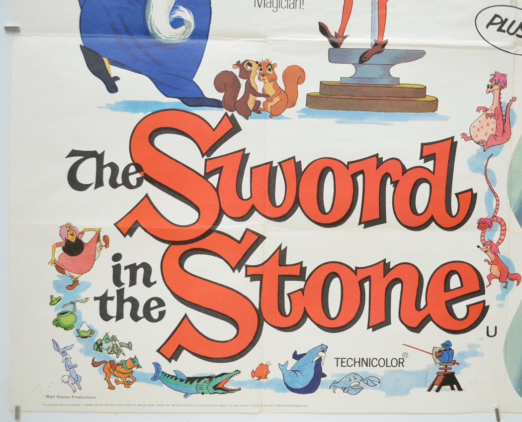 SWORD IN THE STONE / THE INCREDIBLE JOURNEY (Bottom Left) Cinema Quad Movie Poster 