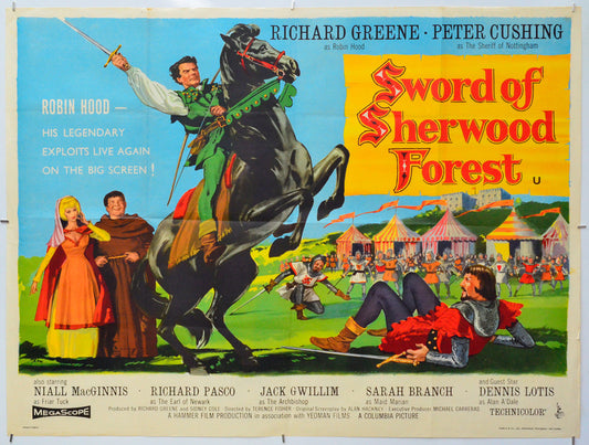 Sword Of Sherwood Forest - Original Quad Poster - Film Poster - Movie Poster