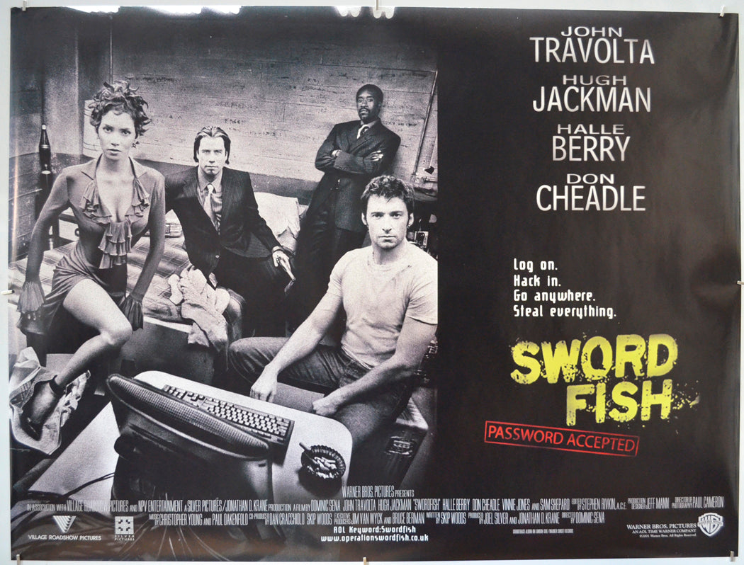 Swordfish - Original Quad Poster - Film Poster - Movie Poster