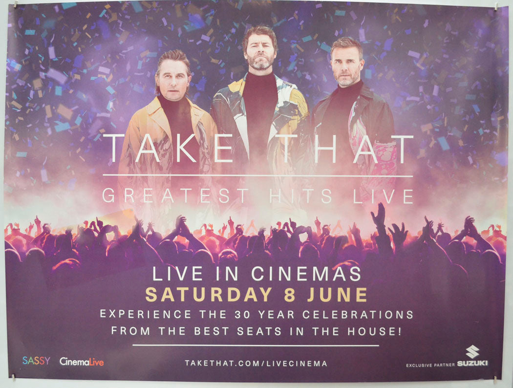 Take That Greatest Hits Live Original Quad Poster - Film Poster - Movie Poster