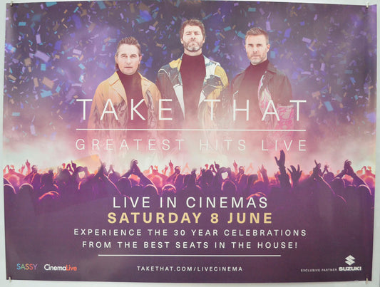 Take That Greatest Hits Live Original Quad Poster - Film Poster - Movie Poster