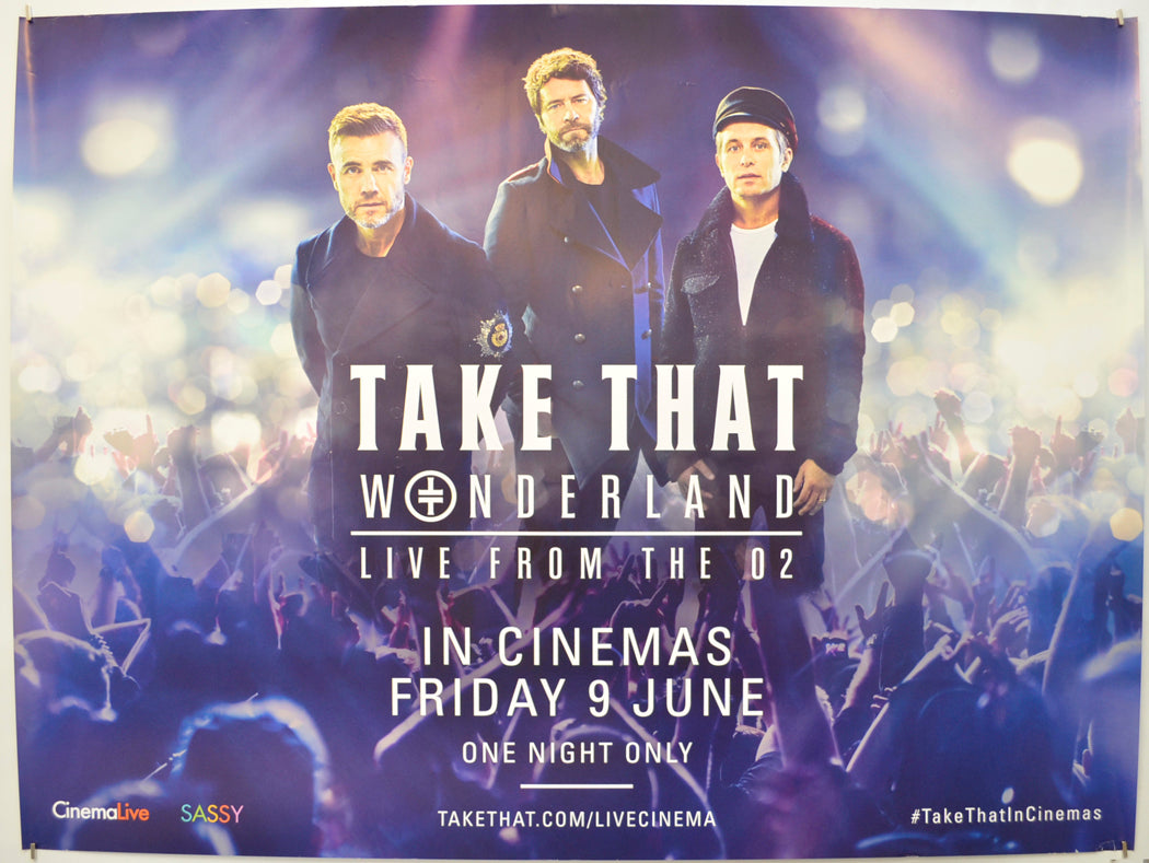 Take That: Wonderland Live From The O2  Original Quad Poster - Film Poster - Movie Poster