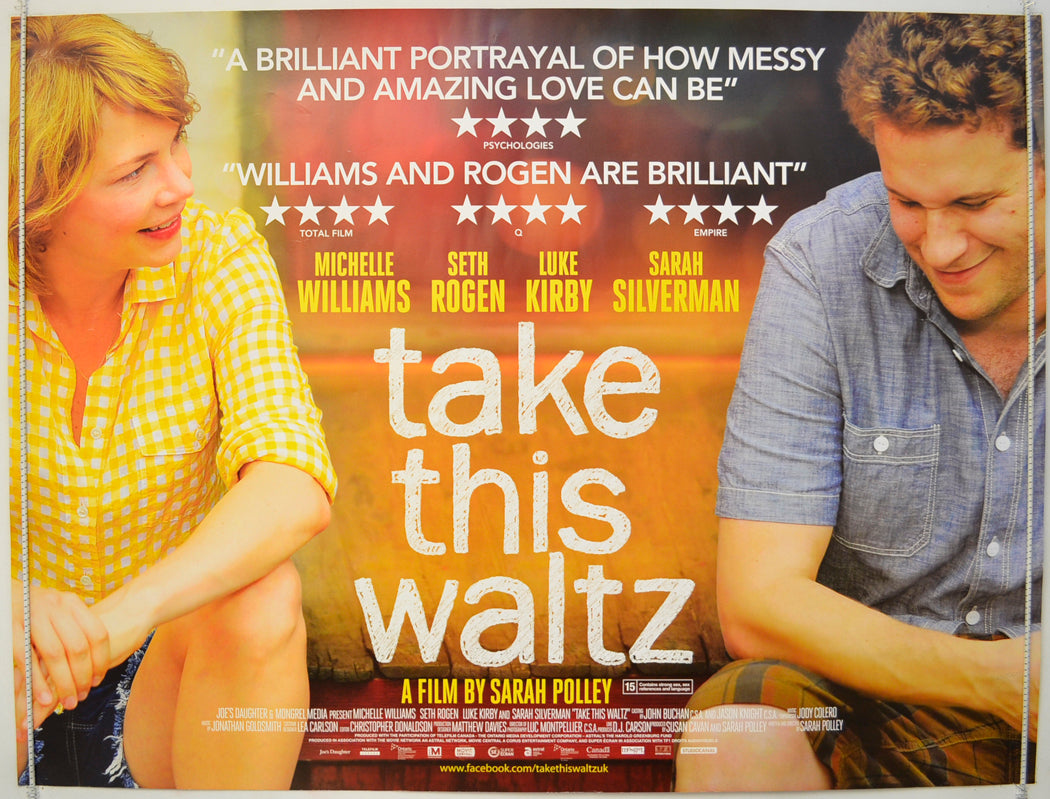 Take This Waltz  Original Quad Poster - Film Poster - Movie Poster 