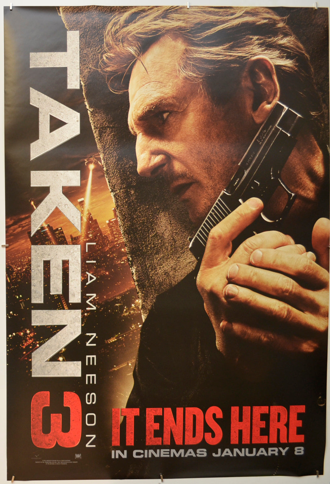 Taken 3  (International One-Sheet)   Original One Sheet Poster - Film Poster - Movie Poster