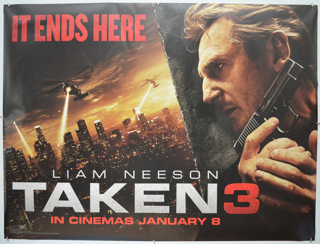 Taken 3 (Teaser / Advance Version) Original Quad Poster - Film Poster - Movie Poster