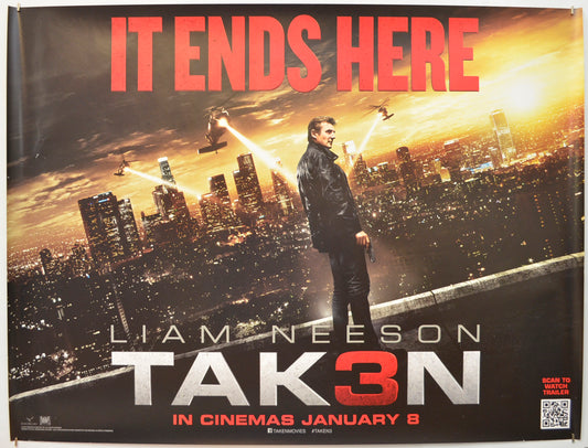 Taken 3  (Teaser / Advance Version 2)   Original Quad Poster - Film Poster - Movie Poster