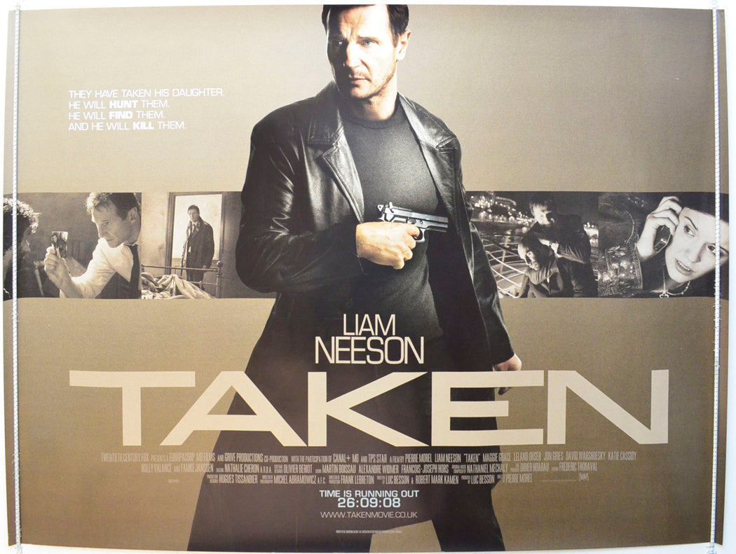 Taken Original British Quad Poster - Film Poster - Movie Poster 