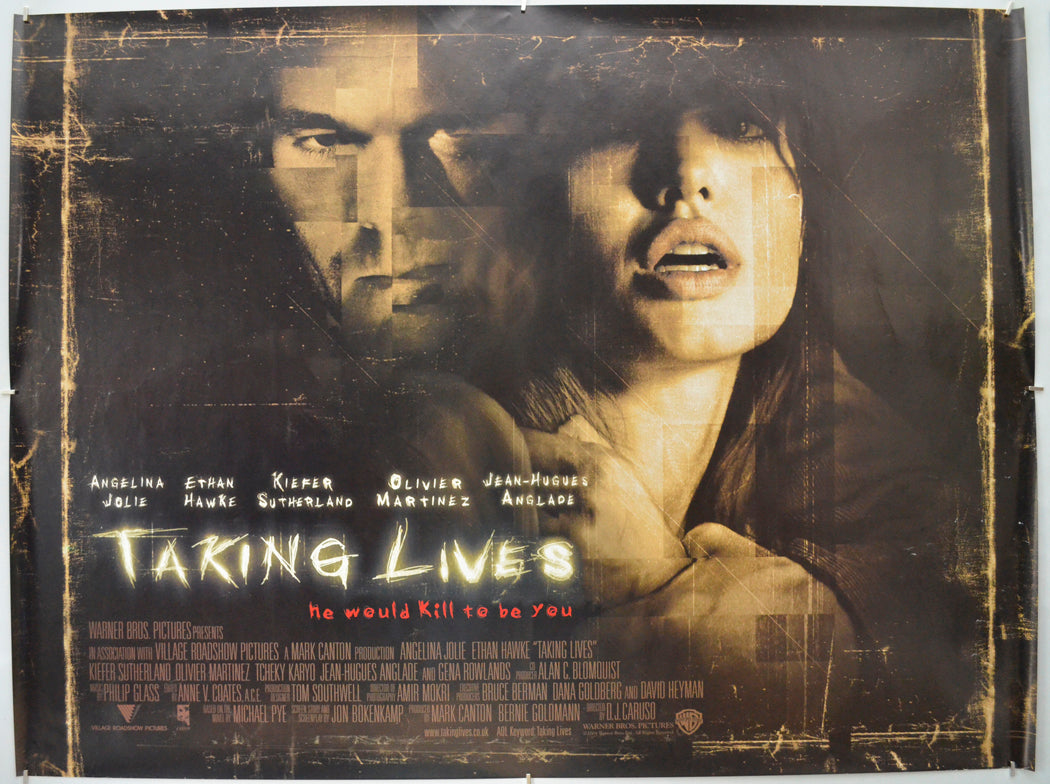 Taking Lives Original Quad Poster - Film Poster - Movie Poster