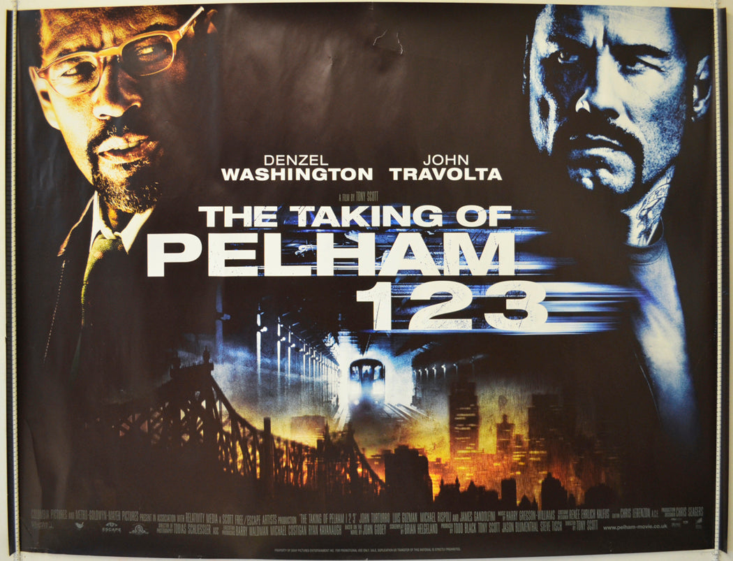 The Taking Of Pelham 123  Original Quad Poster - Film Poster - Movie Poster 