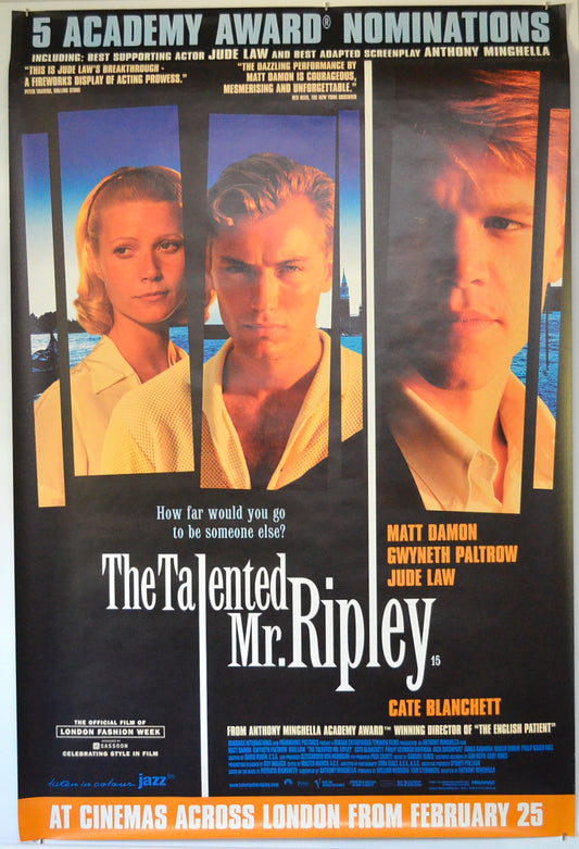 The Talented Mr. Ripley  Original British 4 Sheet Poster  - Film Poster - Movie Poster