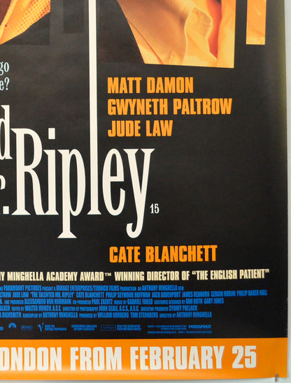 THE TALENTED MR RIPLEY (Bottom Right) Cinema 4 Sheet Movie Poster 