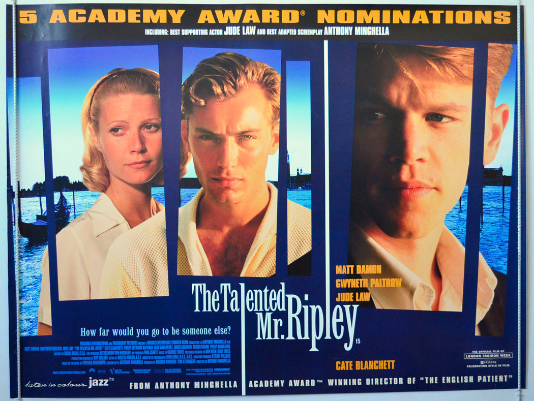 The Talented Mr Ripley Original British Quad Poster - Movie Poster