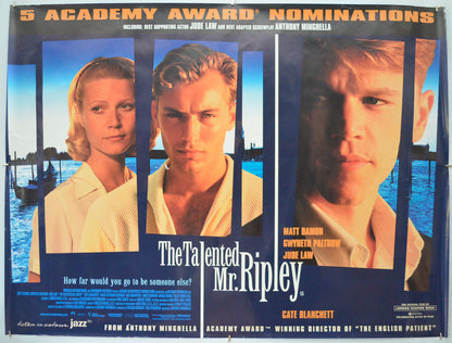 The Talented Mr Ripley Original Quad Poster - Film Poster - Movie Poster