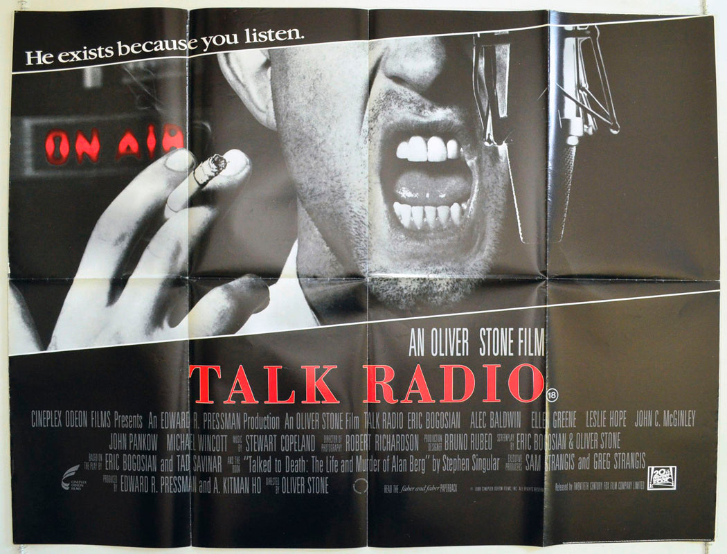 Talk Radio Original British Quad Poster - Film Poster - Movie Poster 